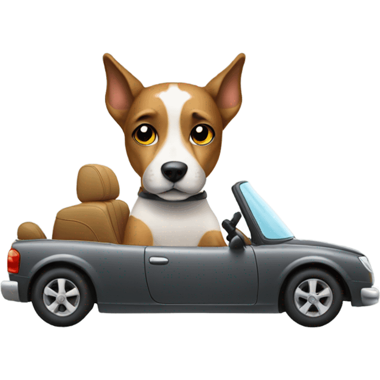 Dog driving a car emoji