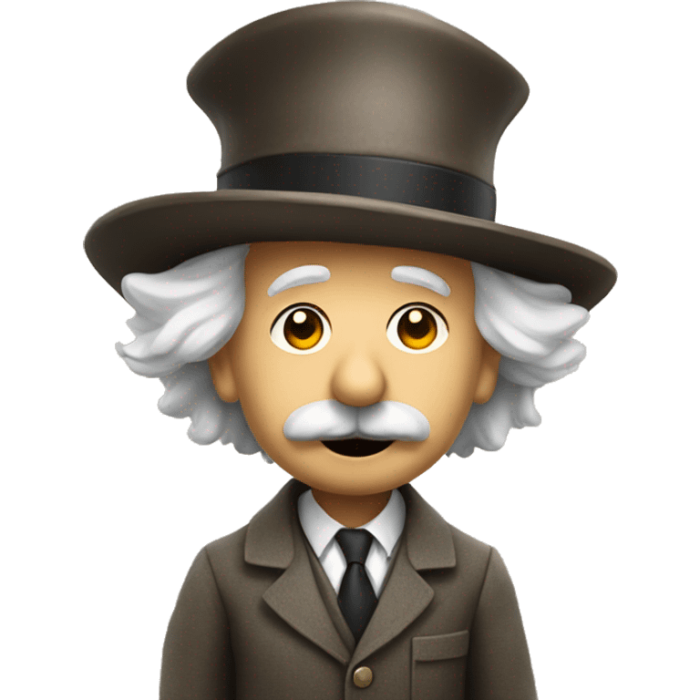 Albert Einstein in a detective's hat emoji