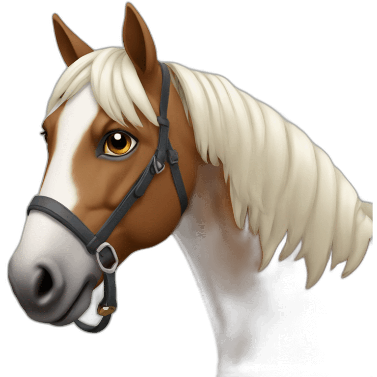 Cheval sur chat emoji