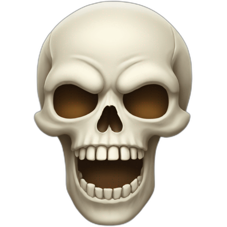 Silly skull emoji