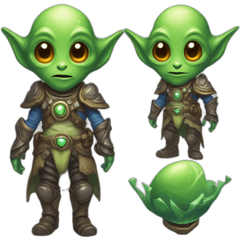 Alien character for RPG game  inspired by Hearthstone  emoji