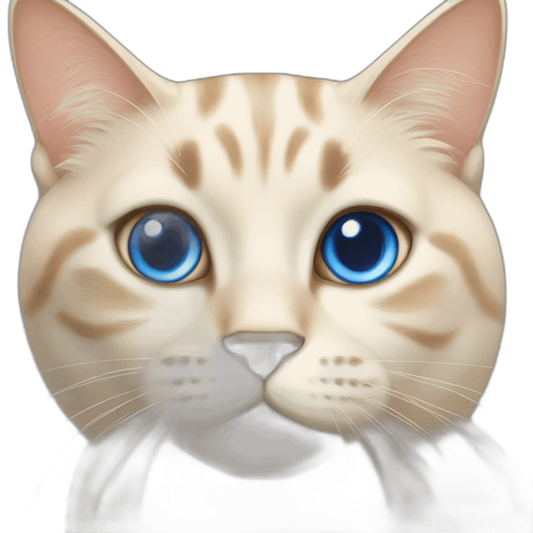 beige cat blue eyes emoji