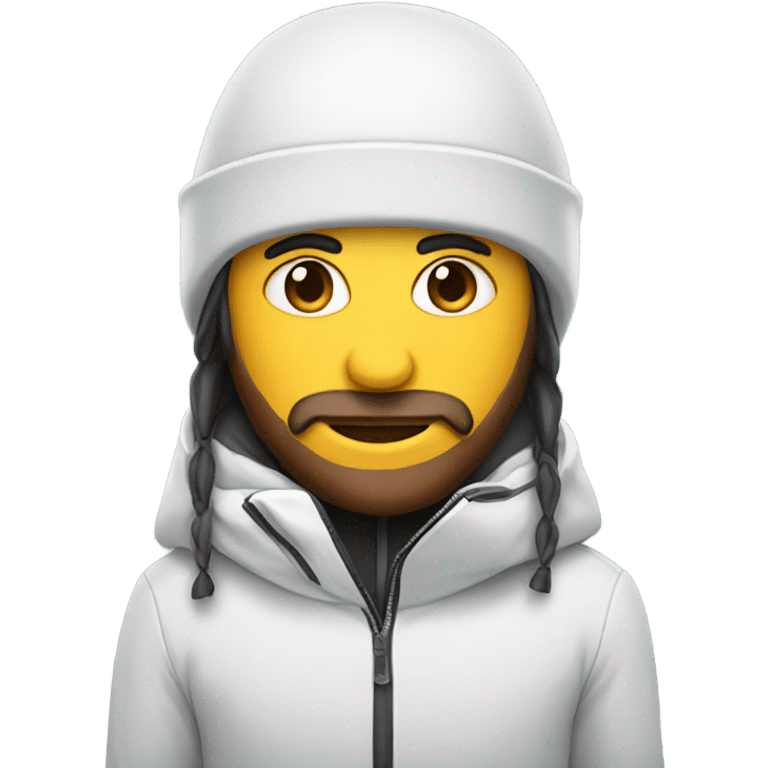 Skier with long hat emoji