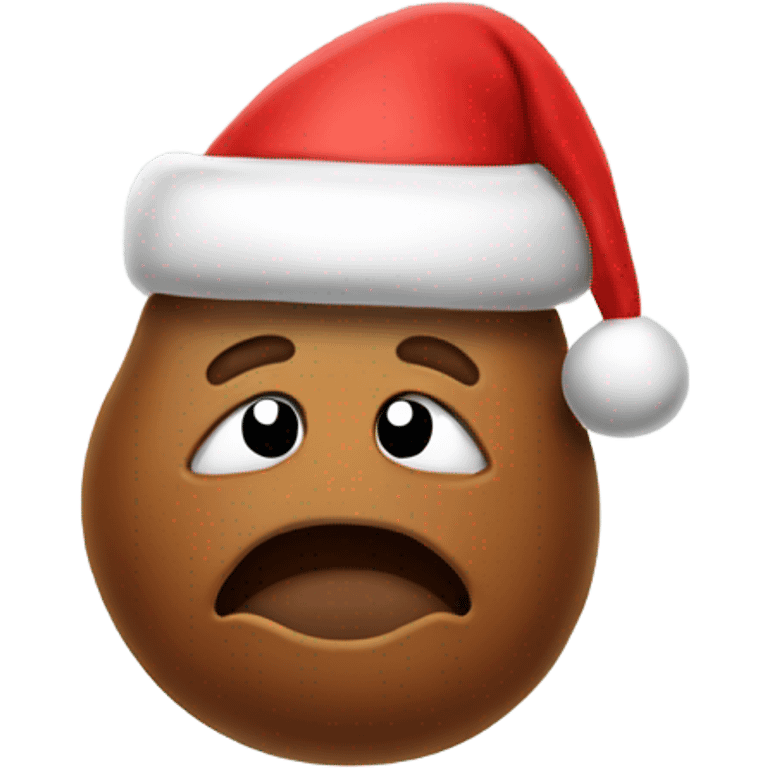 Poop with Santa hat emoji