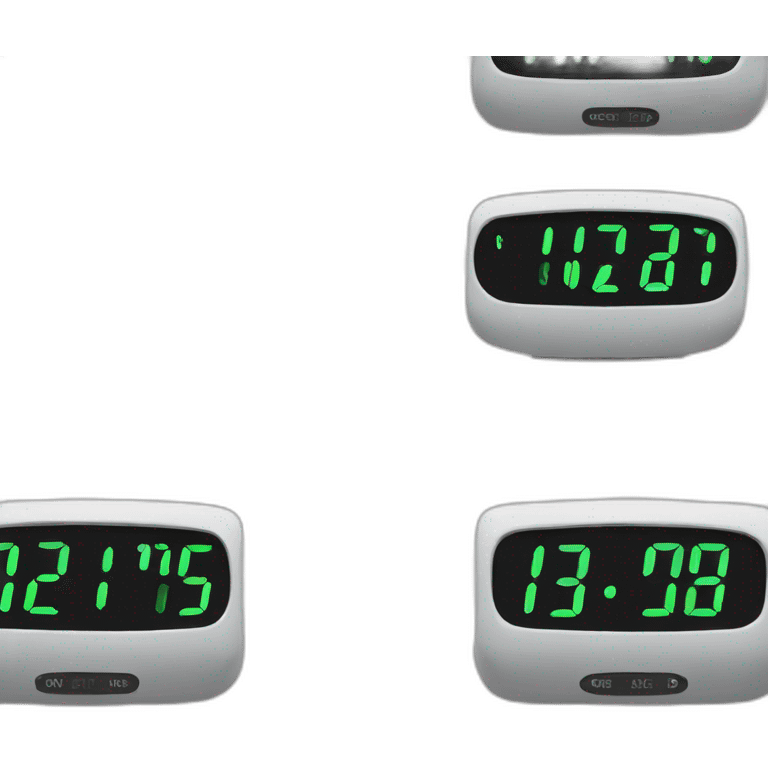 digital alarm clock with 1337 written on it emoji