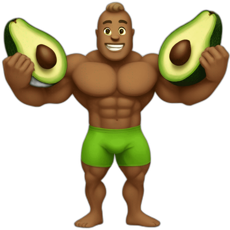 Avocado bodybuilder emoji