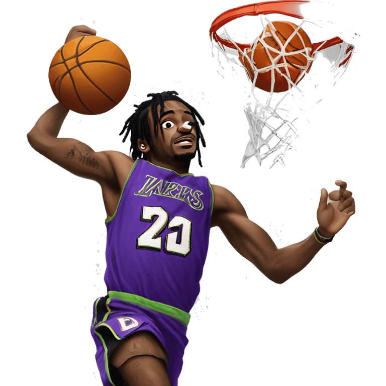 Lil uzi vert dunk with a basketball emoji