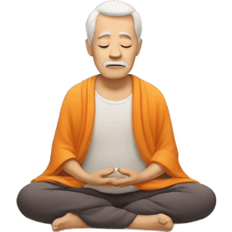 old man meditating emoji