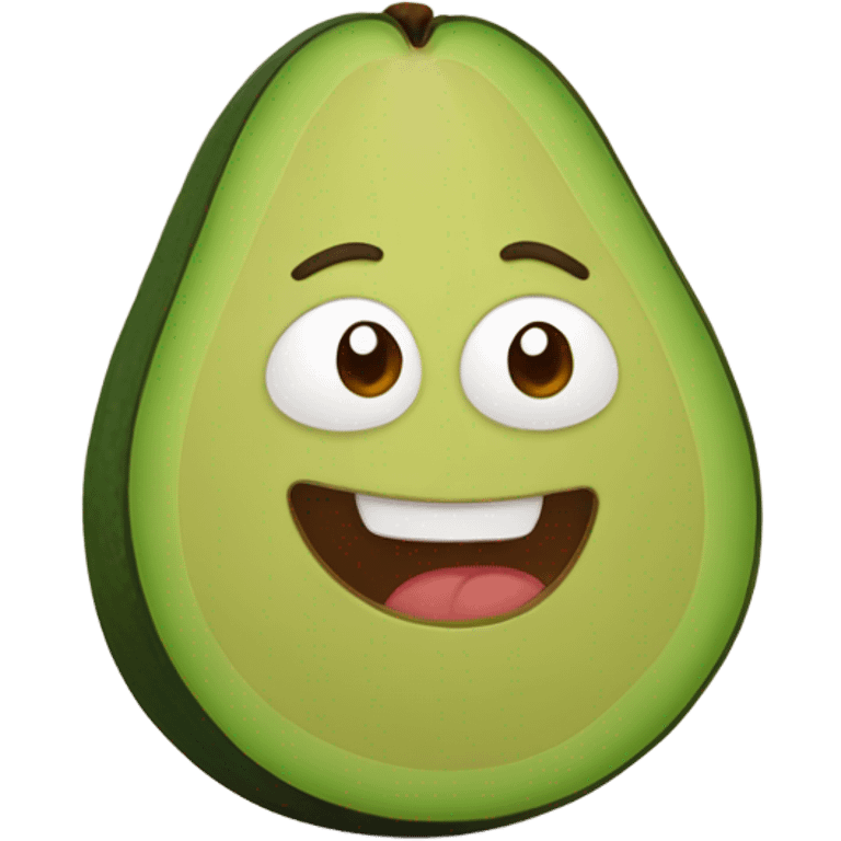 Avocado with face emoji