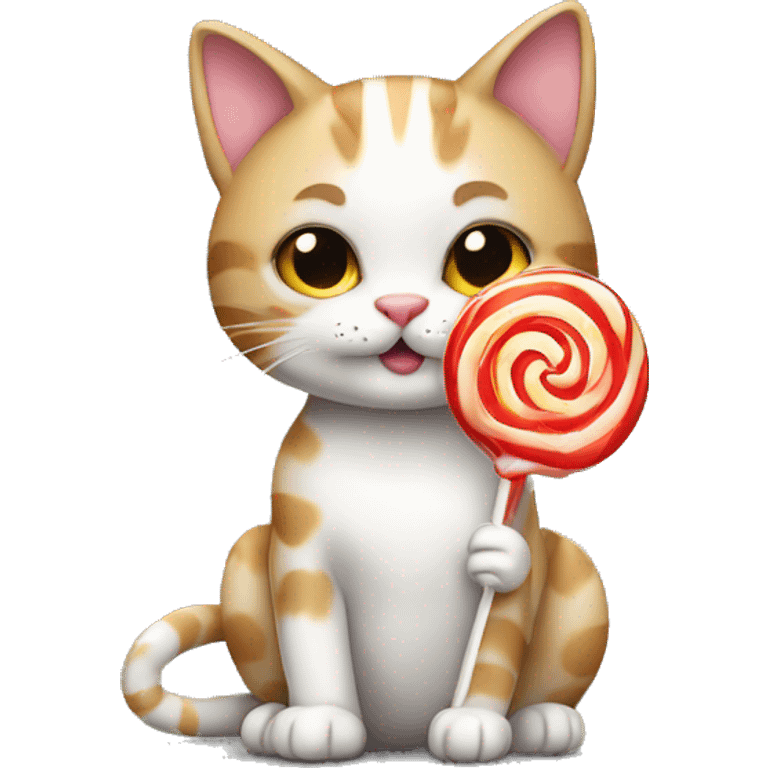 CAT WITH LOLIPOP emoji