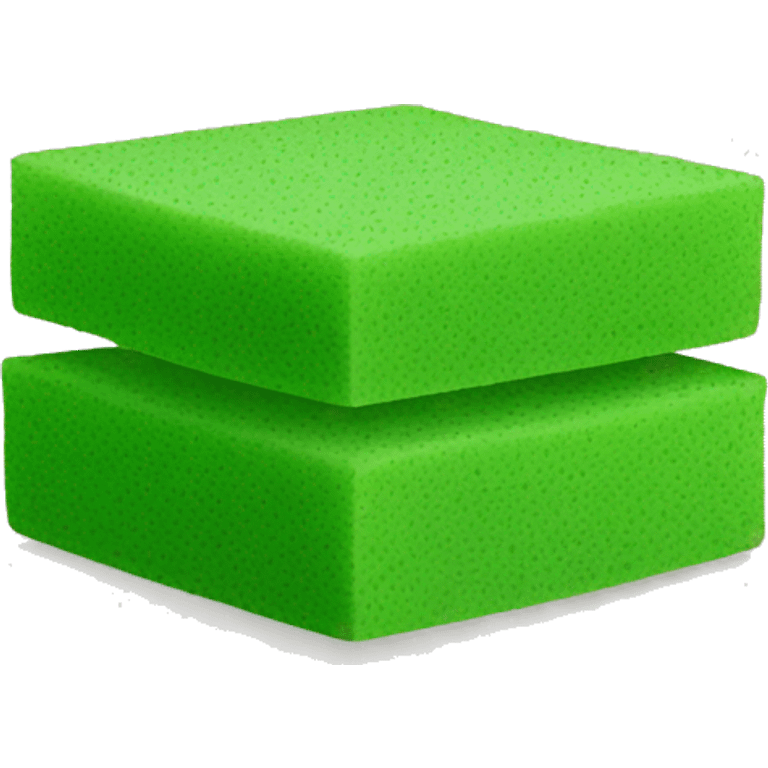 green flat square dish sponge emoji