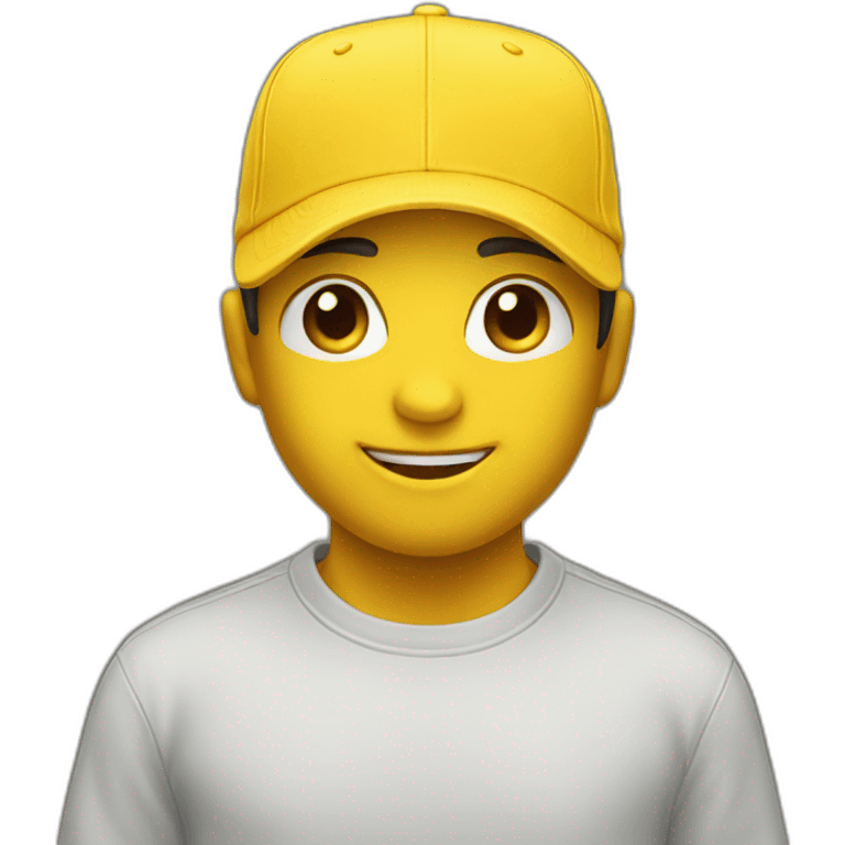 Yellow snapback cap emoji