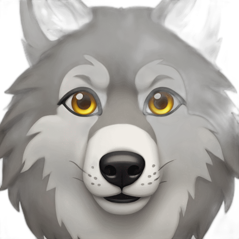 Wolf with one eye emoji