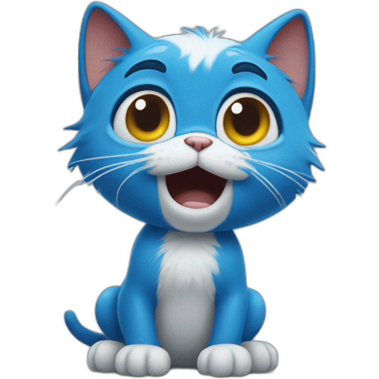 smurf cat shocked emoji