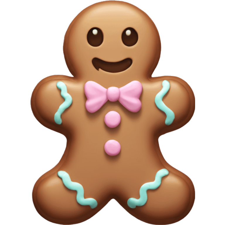 Pastel gingerbread man emoji