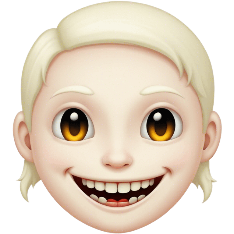 Creepy happy smile emoji