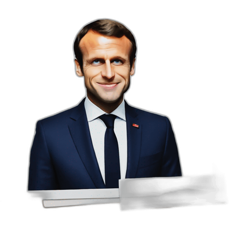 polaroid photo emmanuel macron emoji