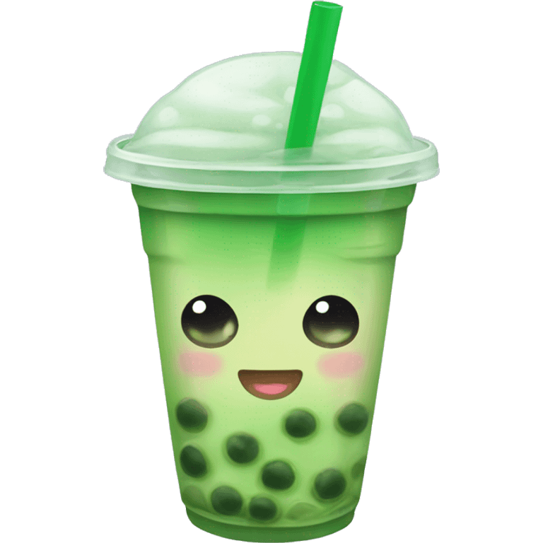 Green bubble tea emoji