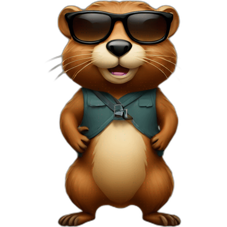 beaver-with-sunglasses emoji