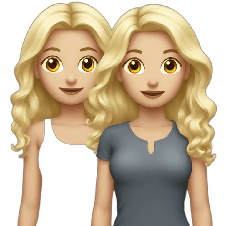 3 blonde girls emoji