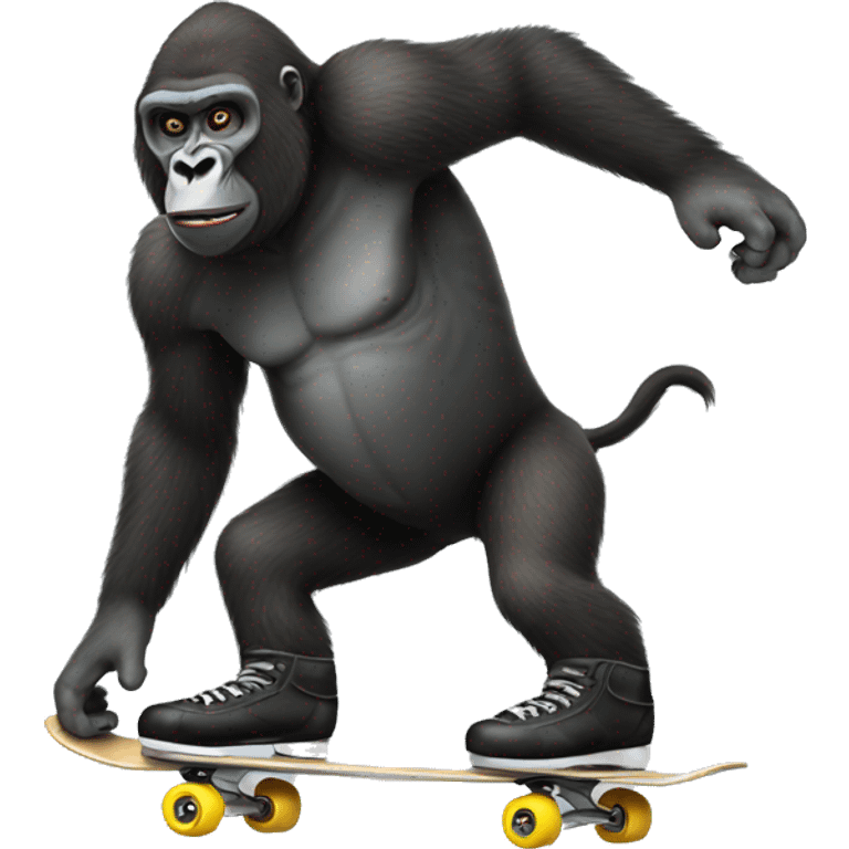 skating-gorilla emoji