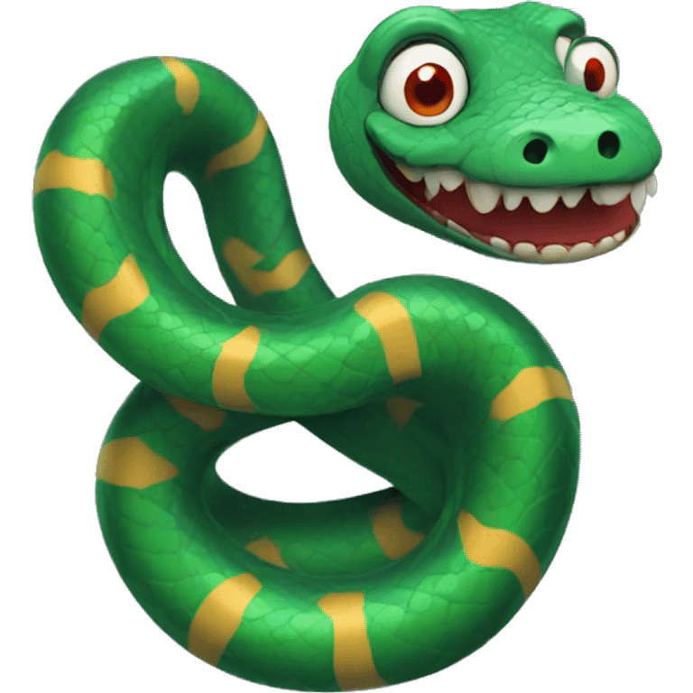 Snake with clown makeup emoji