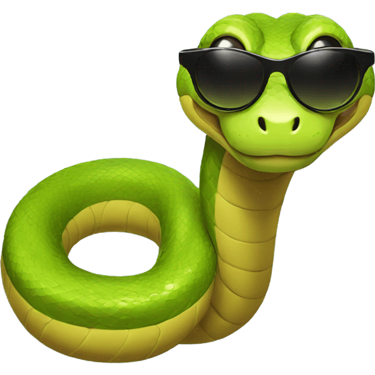 Snake with sunglasses emoji