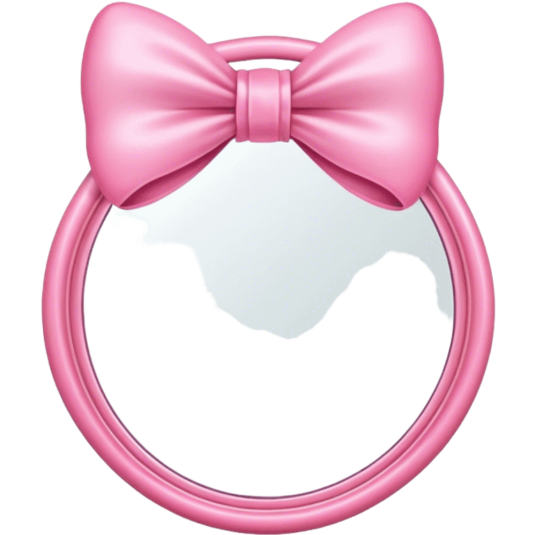 pink mirror with bow  emoji