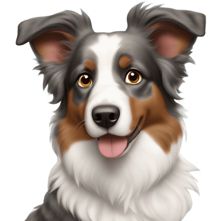 australian shepherd with cavalier ears emoji