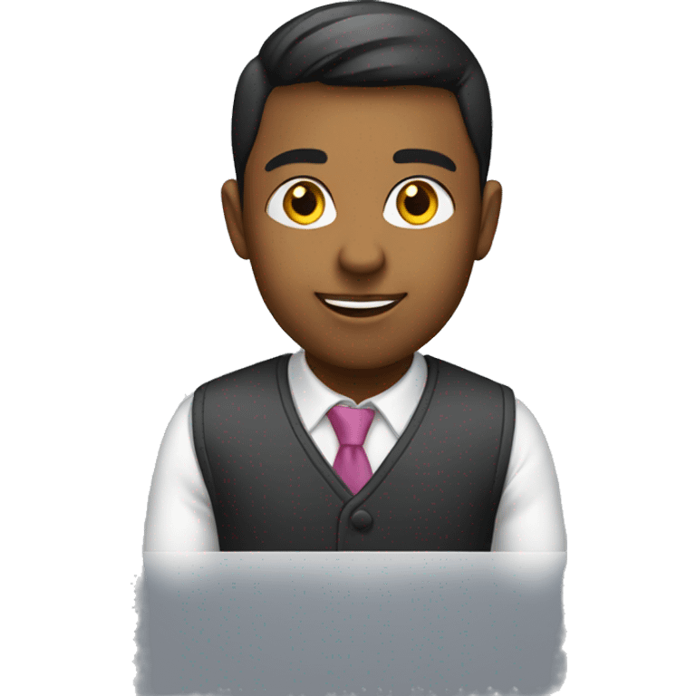 A young event presenter emoji