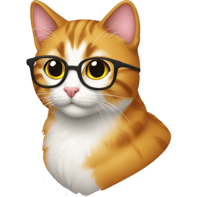 a nerdy cat emoji