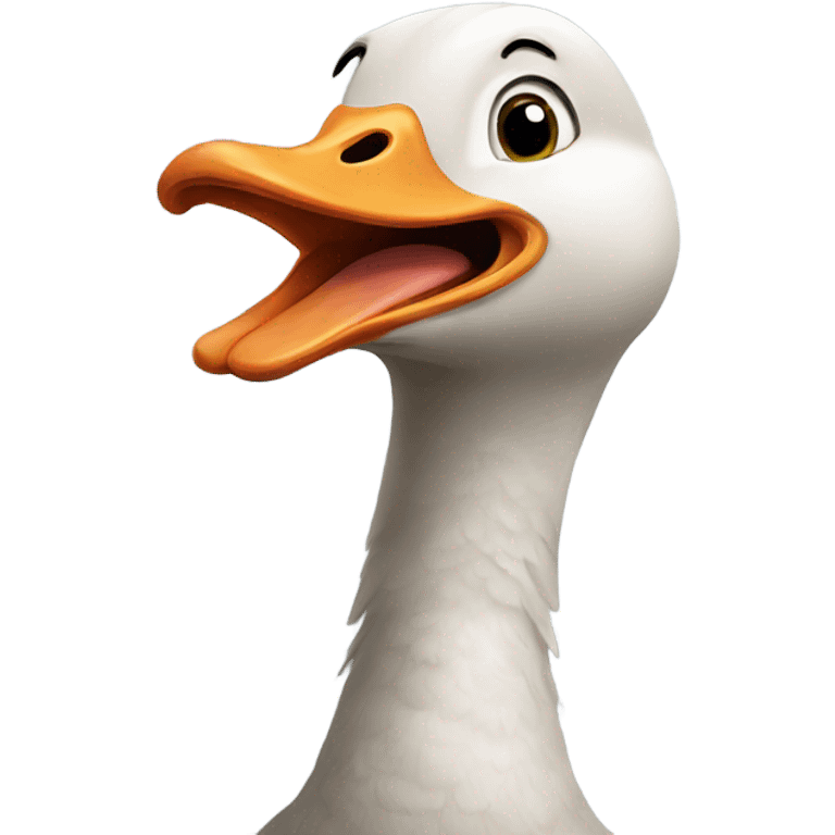 Goose open mouth  emoji