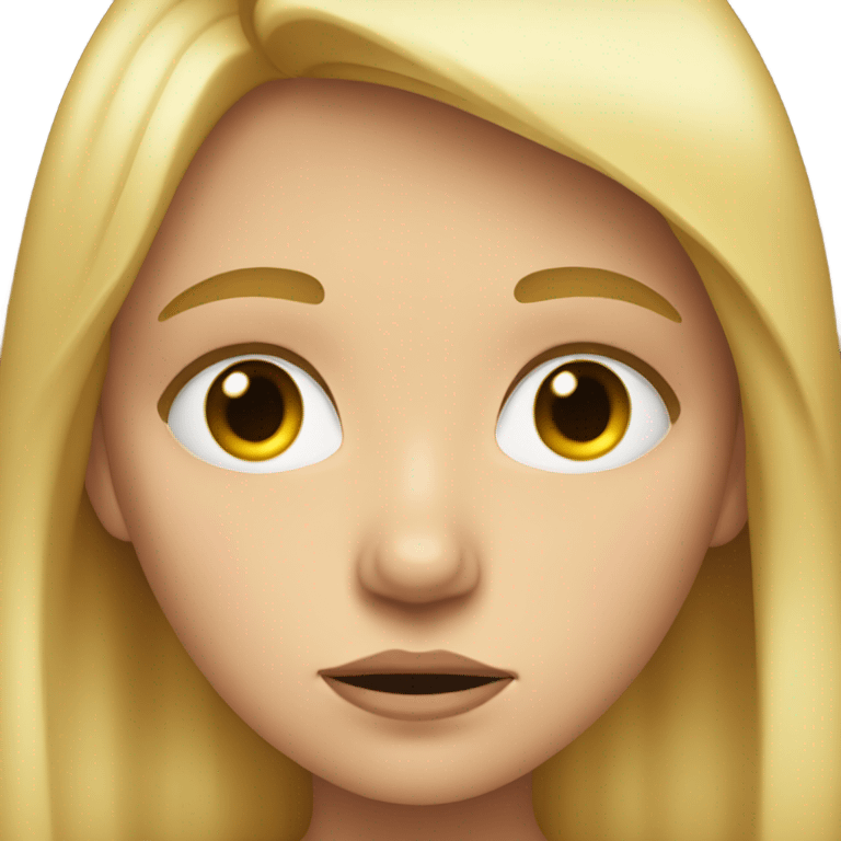 Blonde girl crying emoji