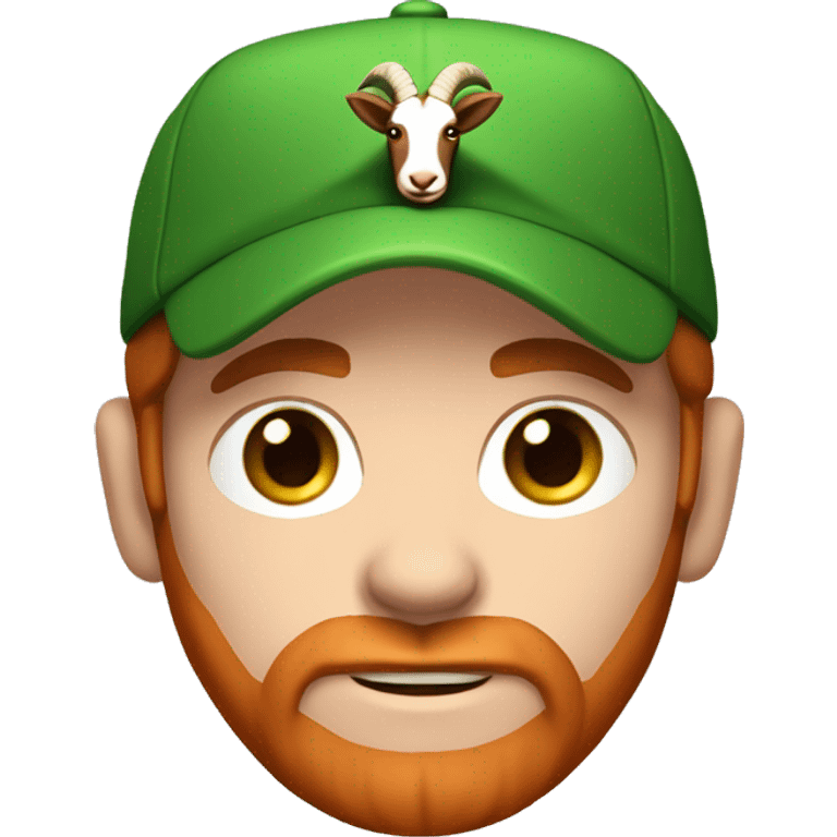 Irish man with a goat, blue eyes, reddish hair, freckles, reddish beard, superman costume,  backwards hat emoji