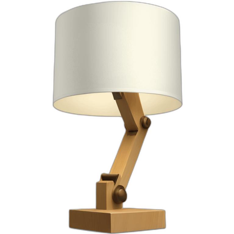 white-wood-desk lamp modern emoji