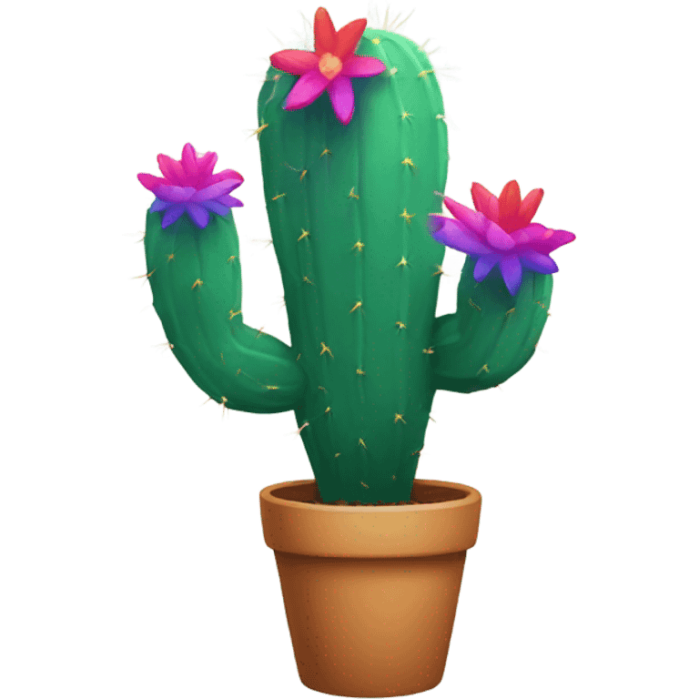 Rainbow cactus emoji