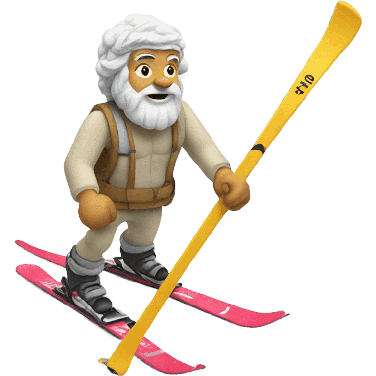 Socrates on mountain skis  emoji