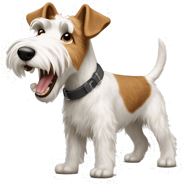 wire hair fox terrier growling emoji