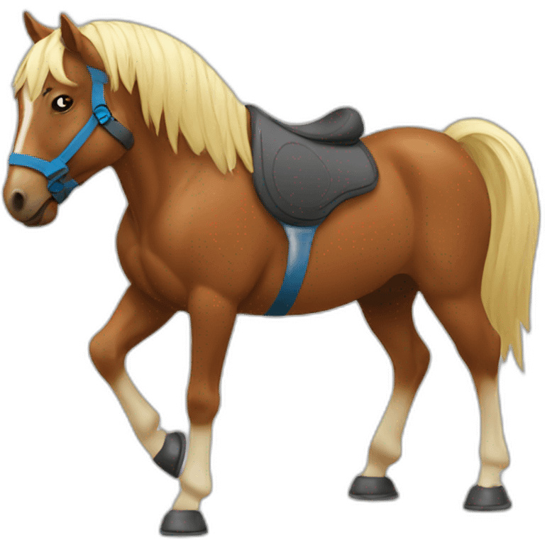 horse doing crossfit emoji