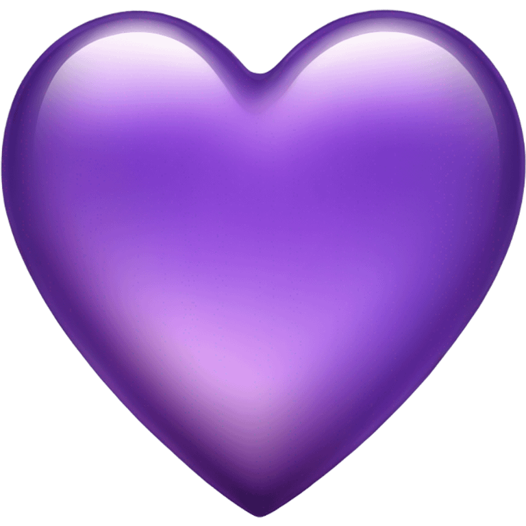 Shiny glass violet heart  emoji