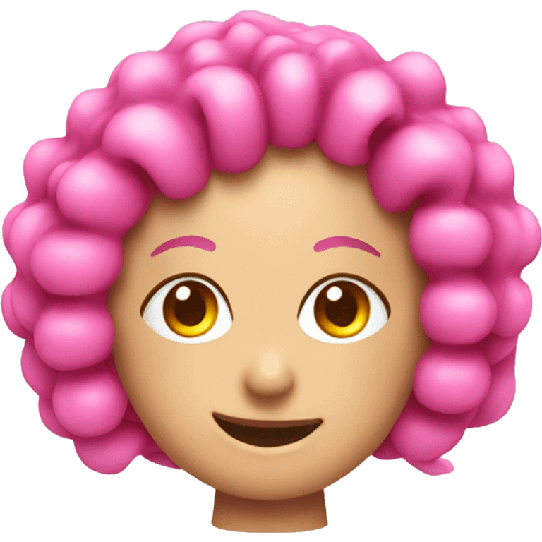 one pink plastic curler emoji