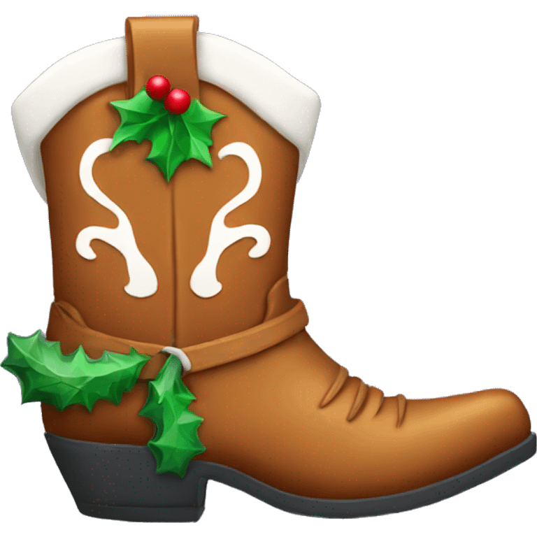 Christmas cowboy boot  emoji