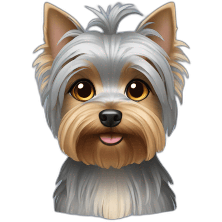 Female grey Yorkshire terrier emoji