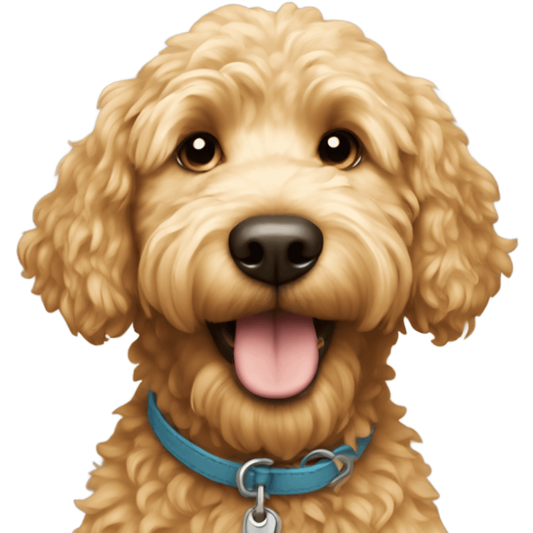 Golden doodle dog emoji