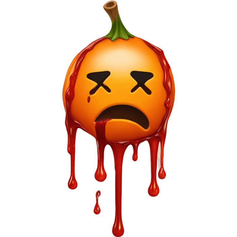 Bloody orange drip  emoji