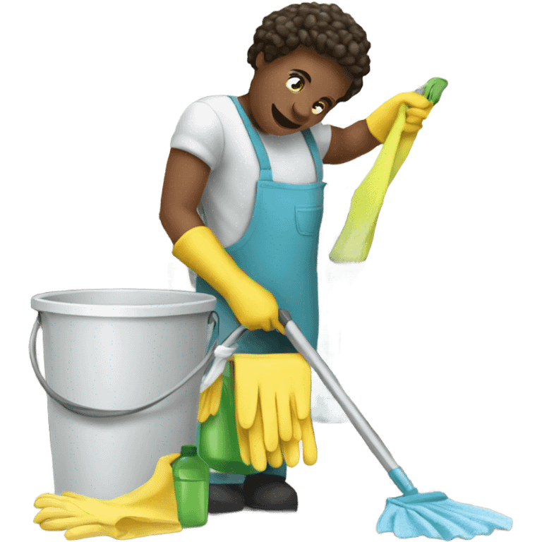 Person cleaning  emoji