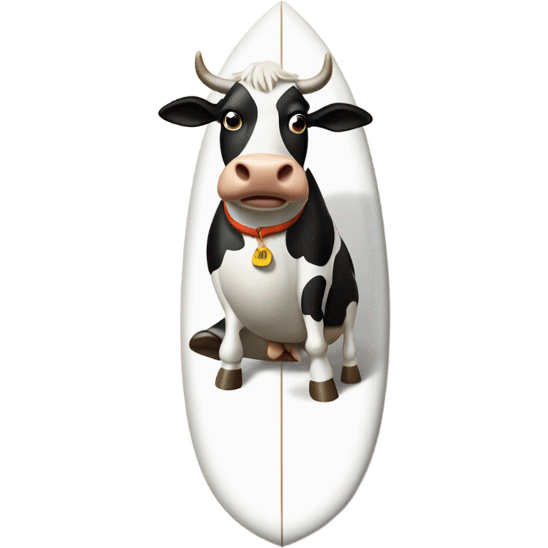 Cow surfing emoji