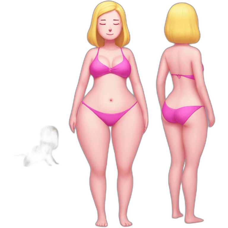 slim Princess Bubblegum full body pawg small swimsuit laydown emoji