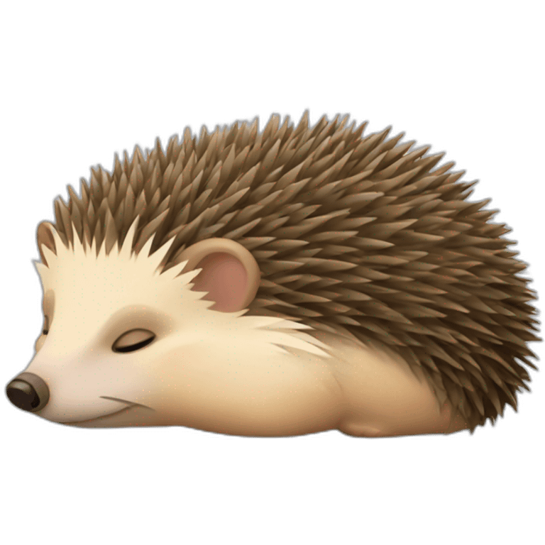 hedgehog-sleeping emoji