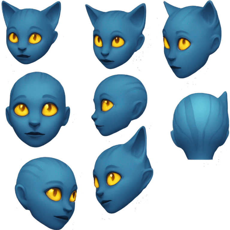 na'vi human blue skin bioluminescence teen hybrid boy tail alien cat face emoji